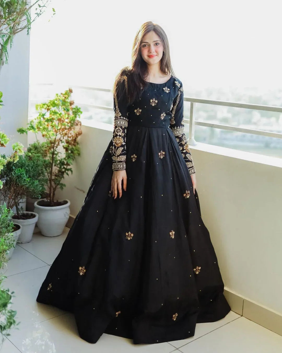 Heavy Sequence Embroidered Maxi