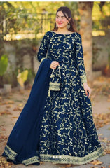 Elegant 4-Piece Embroidered Lehenga