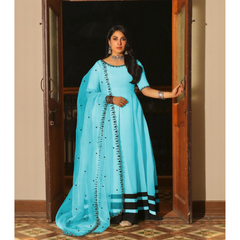 Graceful Pearl Embroidery 3 Piece Maxi