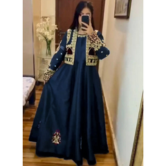 Embroidered Koti with Maxi