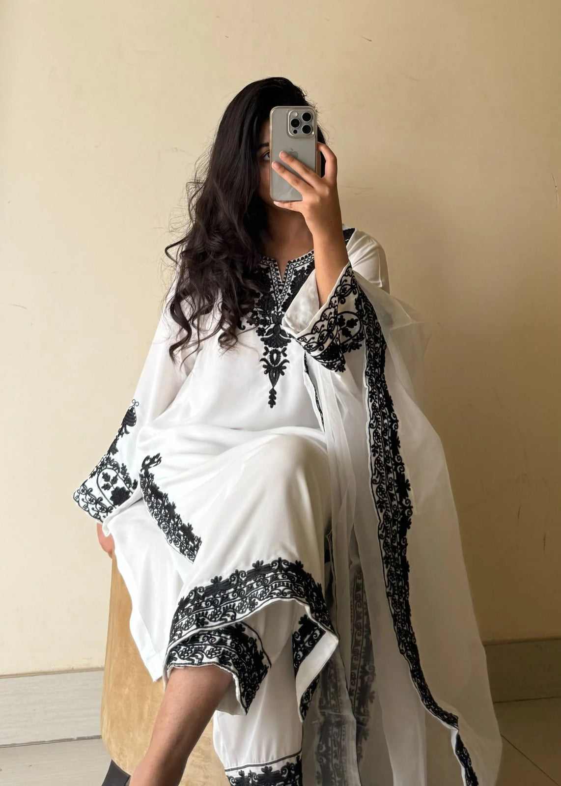 Zarri Embroidered Organza Suit